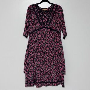 Vintage April Cornell Floral Tiered Maxi Dress